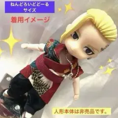 【ハンドメイド】ねんどろいどどーるサイズ服/着物+帯+サテンパンツ+剣チャーム②