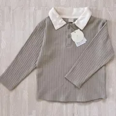 テータテート　テレコ　トップス　ニット　110 新品　襟付き　男の子　長袖