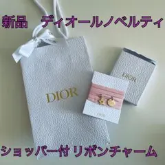新品　ディオールビューティー　ノベルティ　ピンクリボンチャーム　ショッパー付