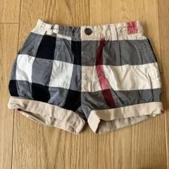 BURBERRY チェック柄 かぼちゃパンツ　ショートパンツ 2Y 92cm