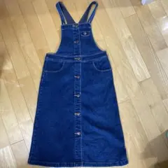 GU デニムジャンバースカート　150