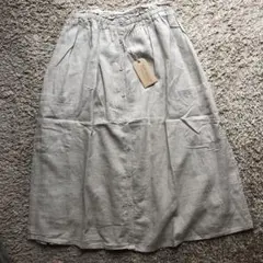 リネン100% ロングスカート