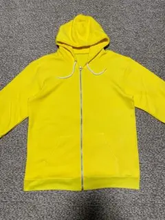 ★極上‼️人気カラー‼️神サイズ★アメリカンアパレル ジップアップパーカー 黄色Ｌ‼️