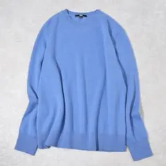 サイズXL 春色 ユニクロ UNIQLO カシミヤ100％ ニット ブルー