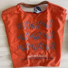 Ball & Chain ポーチ ポシェットオレンジ 馬刺繍のサムネイル