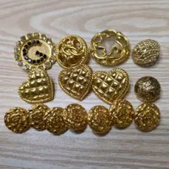 ゴールド装飾ボタンセット