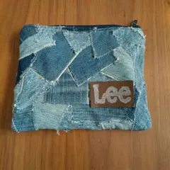 デニムパッチワークポーチ