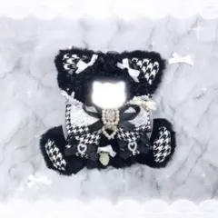 20cmぬい服 着せ替えぬいぐるみ 無属性 黒猫 ケモ耳 しっぽ ゴシック