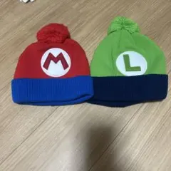USJ公式　ニンテンドー　帽子　ニット帽　マリオ　ルイージ　ユニバ