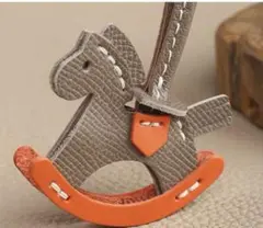レザー ロッキングホース型 キーホルダー