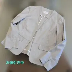 ✨マッキントッシュ　フィロソフィー✨　春夏ジャケット　薄ネイビー、ホワイト細縞