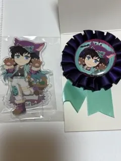 鬼滅の刃 ハロウィン 無一郎 アクリルスタンド コサージュ風缶バッジ