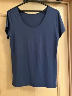 UNIQLO レディース エアリズム Tシャツ ネイビー 3XLのサムネイル