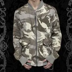y2k×グランジ ストリート 迷彩 MA-1風 カモ柄 ミリタリー ブルゾン