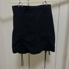 黒 ドローストリング タイトスカート　韓国風