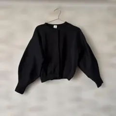 Dot&Stripes CHILD WOMAN ミラノリブパフスリーブ　ブラックのサムネイル
