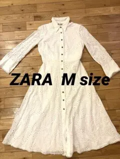 新品 今期人気 完売ZARA ロング丈レースワンピース S ザラ オフ