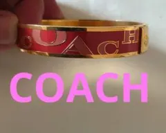 あ*マ様 COACH ロゴ入りピンクゴールドバングル