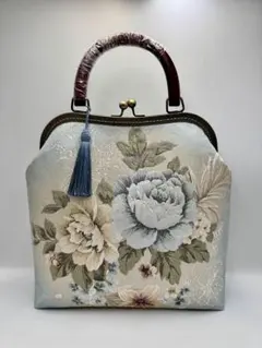 ハンドメイド　大きながま口バッグ　　659