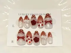 レッドなグラデ リボン