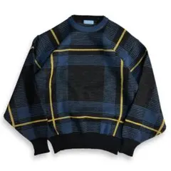 値下げ【VINTAGE】80s 90s パネルデザイン ビンテージレトロニット