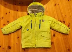黄緑色　フード付きコート　110cm