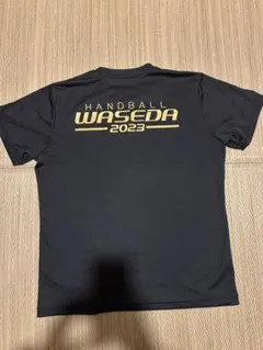 アシックスWASEDA ハンドボールシャツ 2023　黒　XL