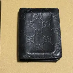 I*E様 GUCCI ブラックレザー カードケース