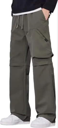カーゴパンツ メンズ ワイドパンツ オールシーズン 3xL　カーキ