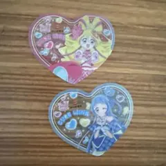プリキュア ハート型コースター　かっぱ寿司 2枚セット