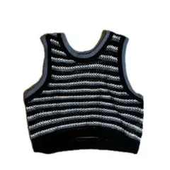 ニットベスト　ファッション　古着系　韓国系