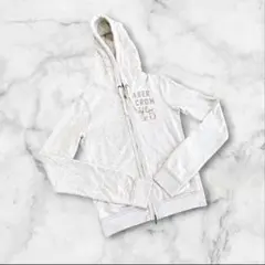 アバクロンビーアンドフィッチ　長袖パーカー　グレー　バックプリント　Sサイズ