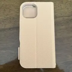 手帳型 iPhoneケース ベージュ カードポケット付き