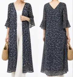 mysty woman花柄 ロングワンピース　ロングカーディガン　2wayのサムネイル
