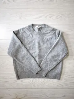 【UNIQLO】ユニクロ グレー クルーネック セーター L (※着用感S)