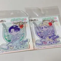 進撃の巨人 めろんぽっぷ 柄シャツ アクリルキーホルダー リヴァイ エルヴィン