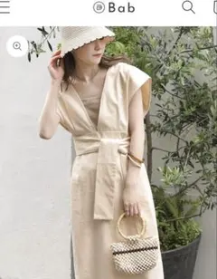 【試着のみ】Bab リボンセットジャンパーワンピース