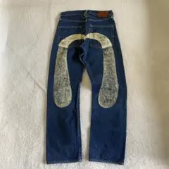 エビス EVISU ビックヒルズフィットデニムパンツ カモメ ペイント 34 