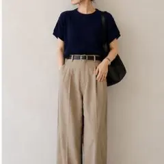 ネイビー 半袖カットソー