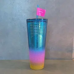 【日本未発売】スターバックス☆ティムシングルトンコラボレインボー柄タンブラー