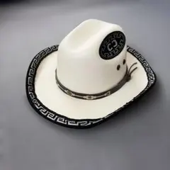 メキシコ カウボーイハット テンガロン レザー 茶色 模様 彫刻