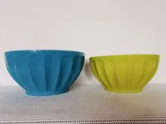 美品 サラダボウル 大 中 2個セット 食器 綺麗め ボウル メラミン樹脂ボウルのサムネイル