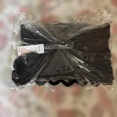 新品GUレースフリル黒ノースリーブトップス XL新品