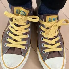Converse All Star ブラウン/イエロー スニーカー　23.5