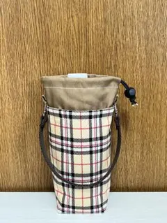 ペットボトルホルダー　チェック柄　保冷保温　水筒　ケース　カバー