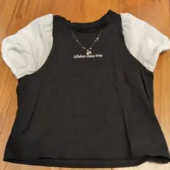 メゾピアノジュニア　ネックレスデザインカットソー