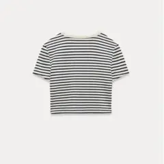 ZARA ショートスリーブクロップドトップス Lサイズ