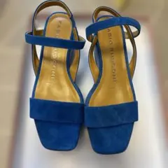 FABIO RUSCONI 青 スエード サンダル　38