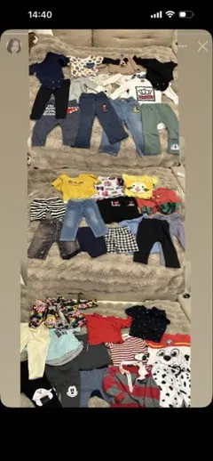 子供服 まとめ売り 早い者勝ち長袖Tシャツ パンツ 90綺麗です。41枚
