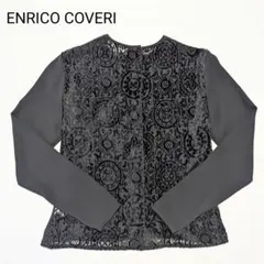【大きいサイズ】ENRICO COVERI 背中 シースルー レース カットソーのサムネイル